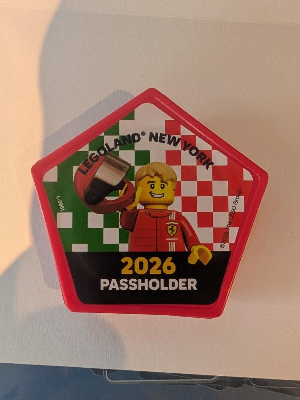 Lego Pop Badge - Legoland NY 2026 Passholder